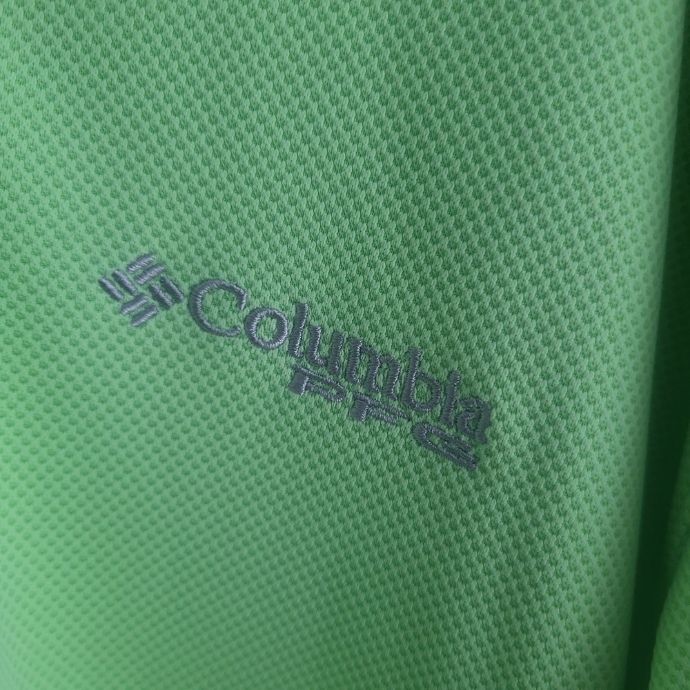 Colombia pfg omni-shade performance polo shirt fishing xs lime‎ green visibility - Picture 3 of 6